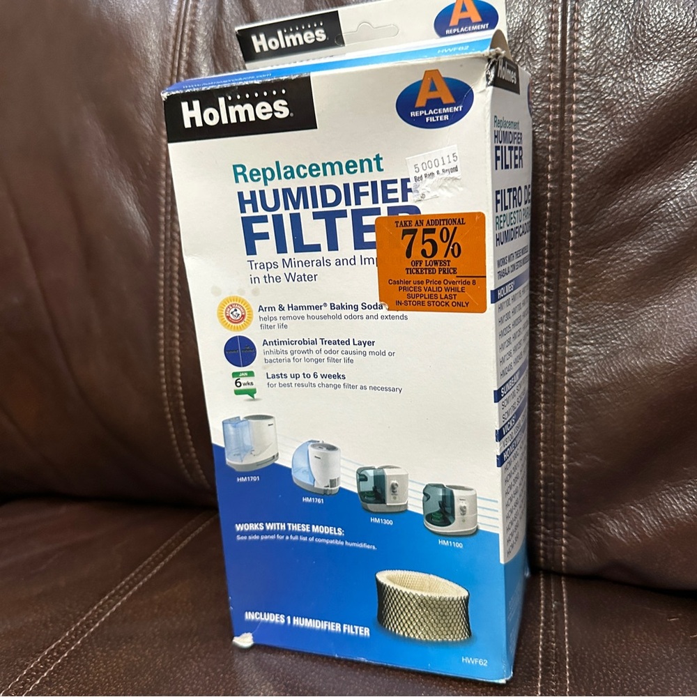 HOLMES Humidifier Air Filter HWF62 Replacement Single Pack NEW IN PACKAGE‎
